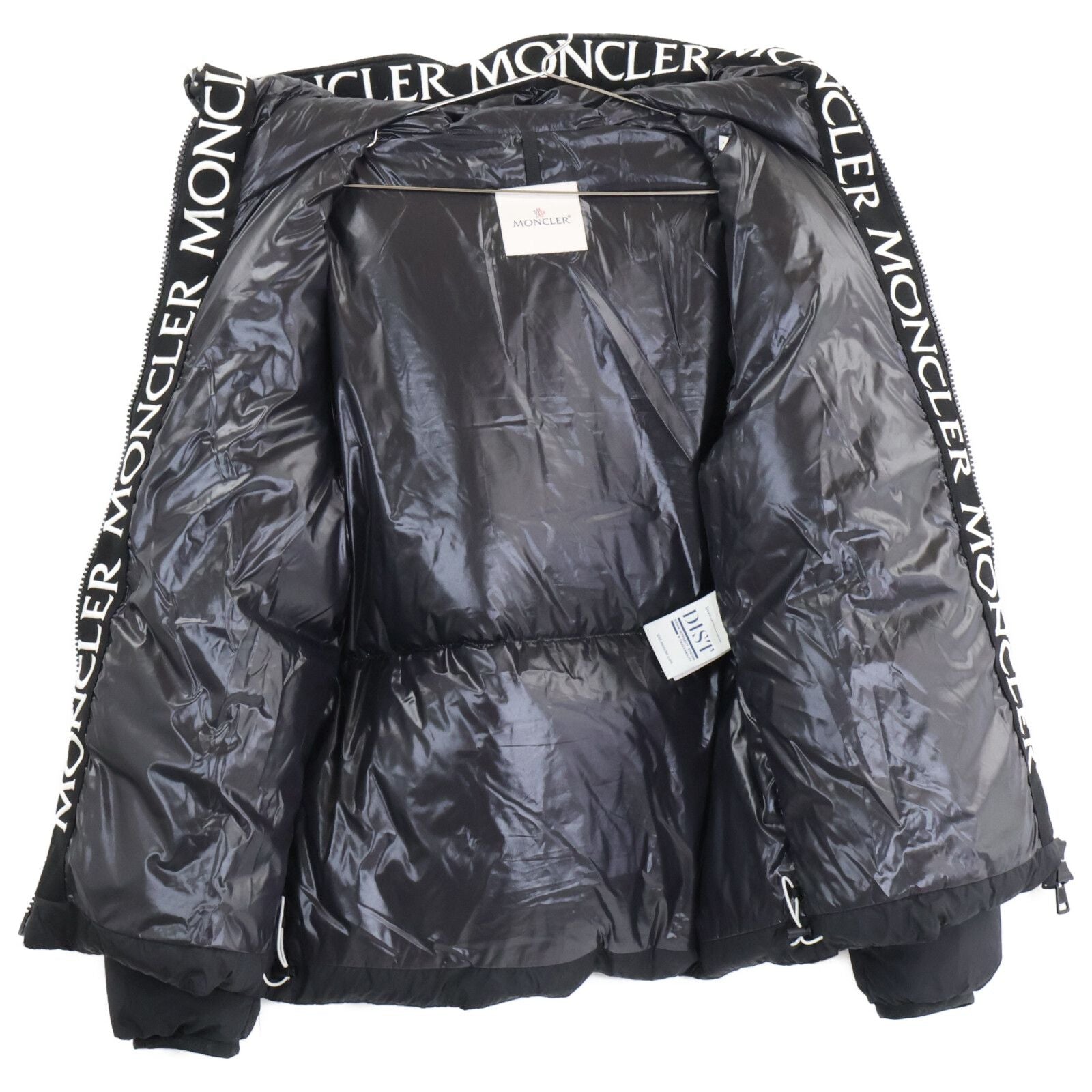Moncler Montcla Inside Logo Embroidered Grosgrain Tape Hoodie Down — view 4