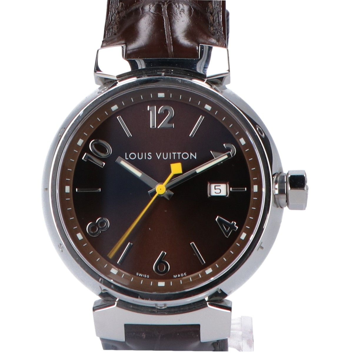Louis Vuitton Brown Tambour Quartz Watch — view 2