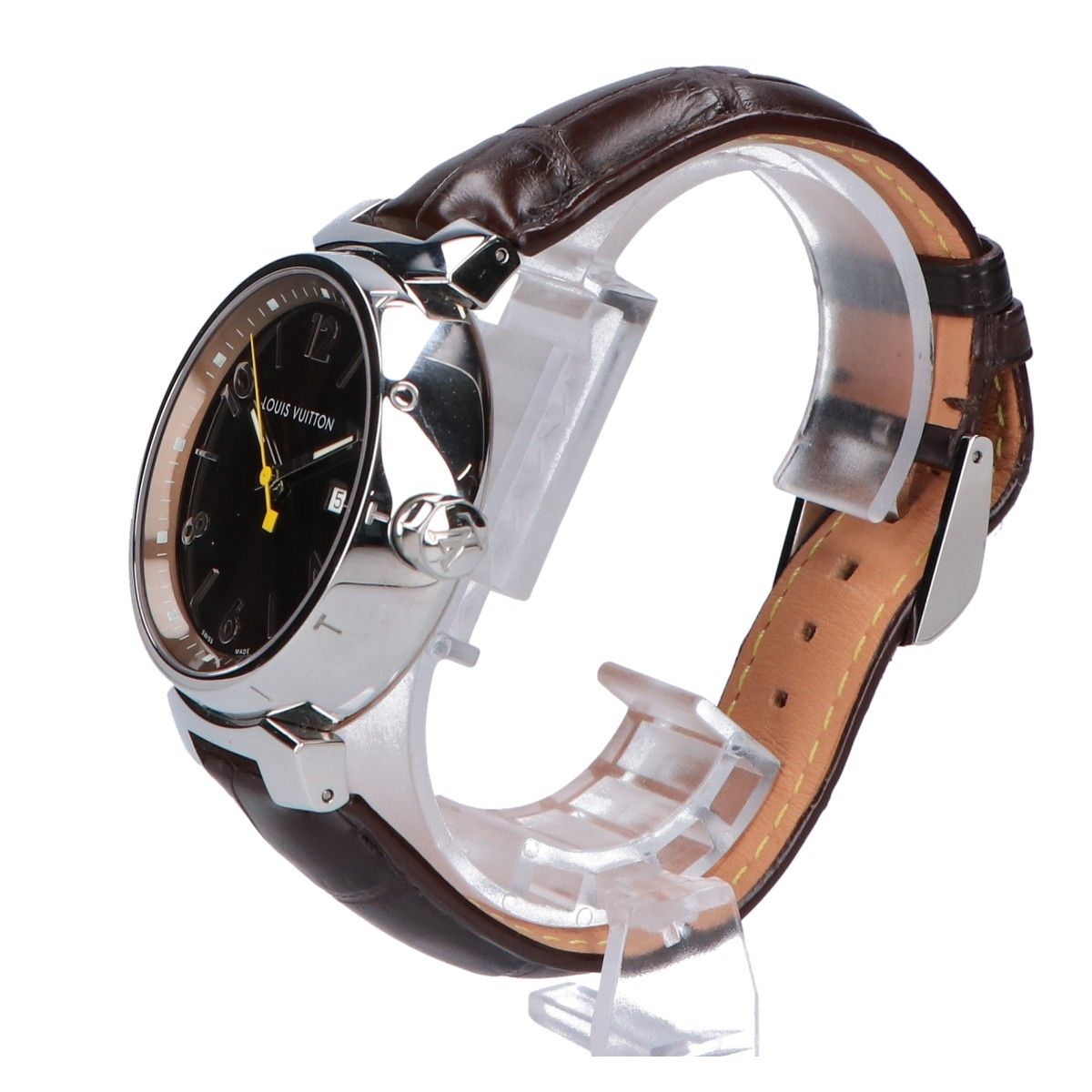 Louis Vuitton Brown Tambour Quartz Watch — view 3