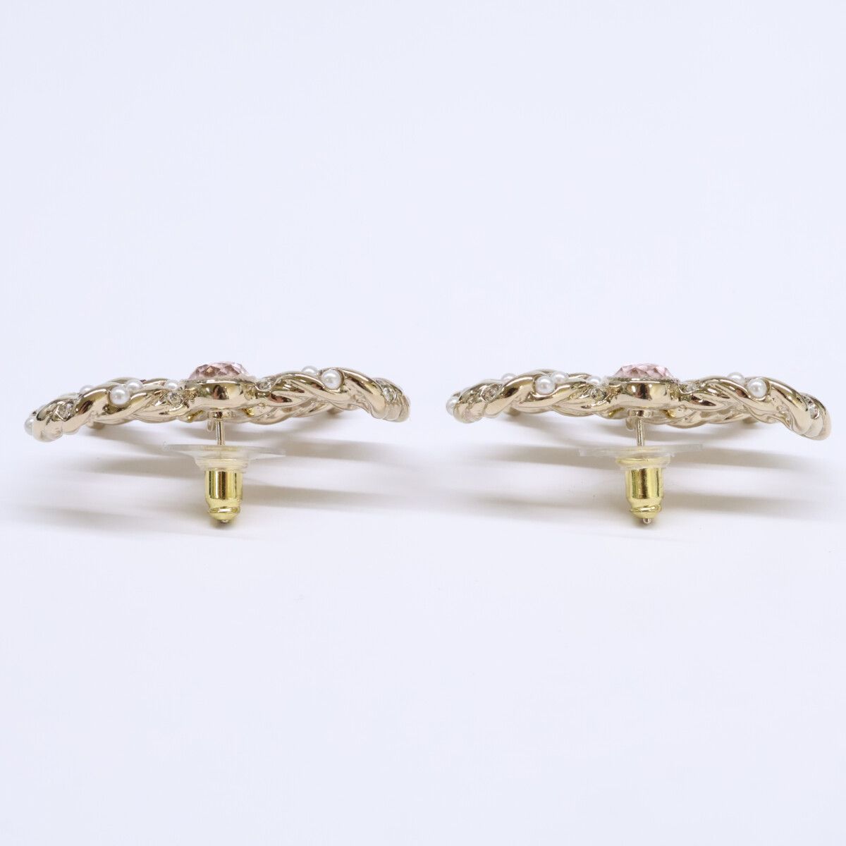 Chanel Ribbon Motif CC Logo Earrings — view 4