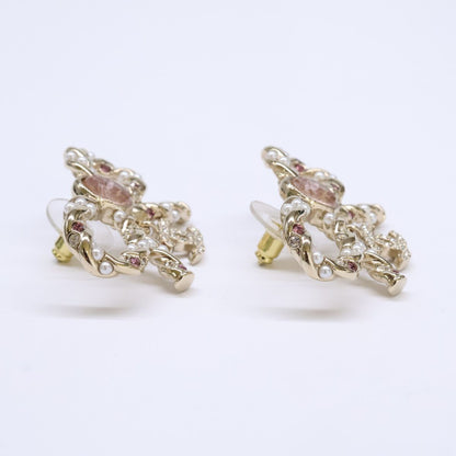 Chanel Ribbon Motif CC Logo Earrings — view 5