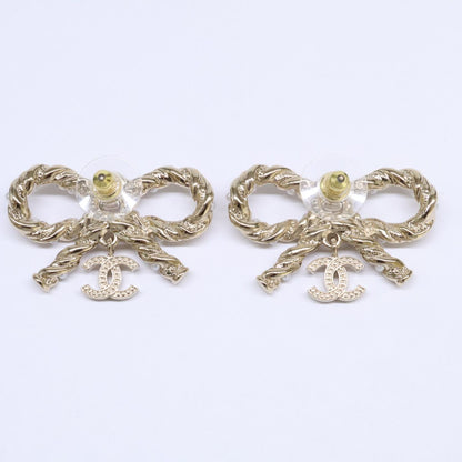 Chanel Ribbon Motif CC Logo Earrings — view 2
