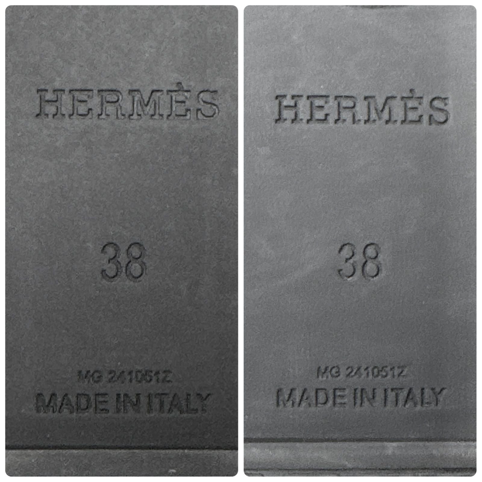 Hermes Island Sandals 38 Black Thong — view 9