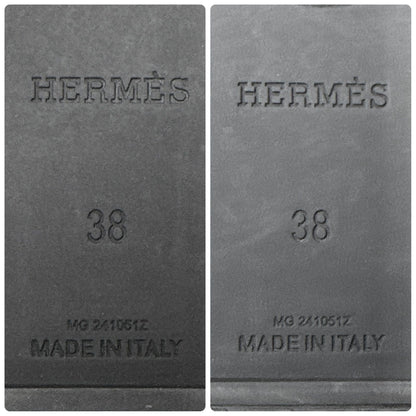 Hermes Island Sandals 38 Black Thong — view 9