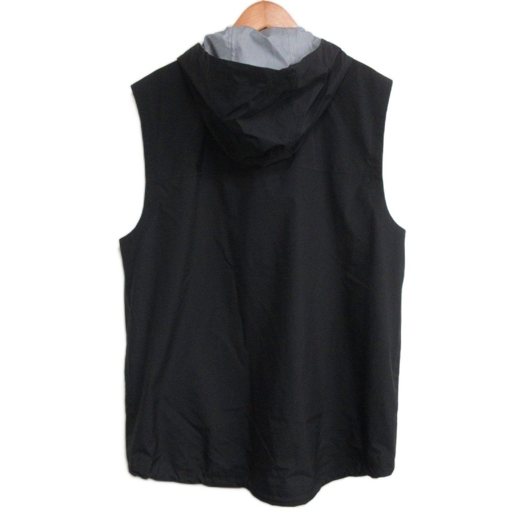 Prada Sport Linea Rossa Nylon Active Vest Hooded Rubber Logo 46 Black — view 2