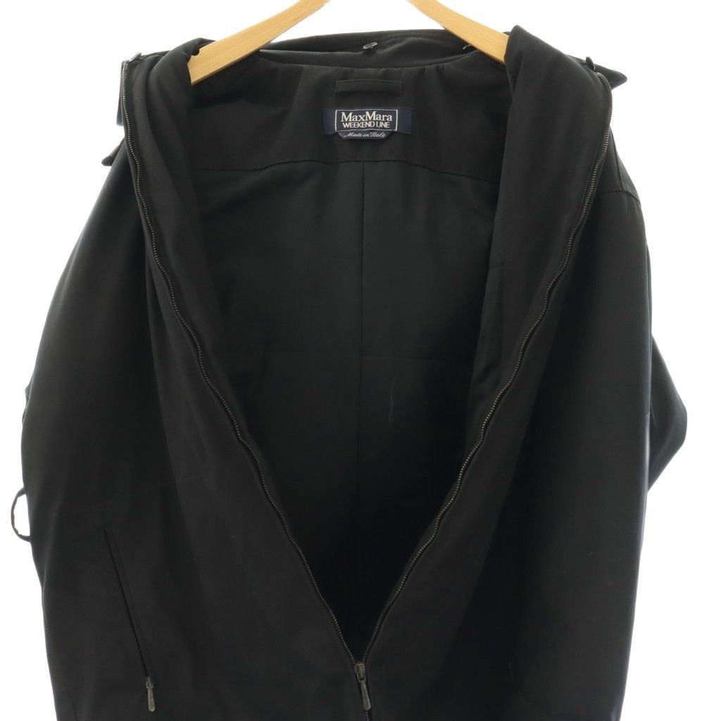 Max Mara Weekend Line Insulation Coat Outer Hood 42 Black CX — view 5