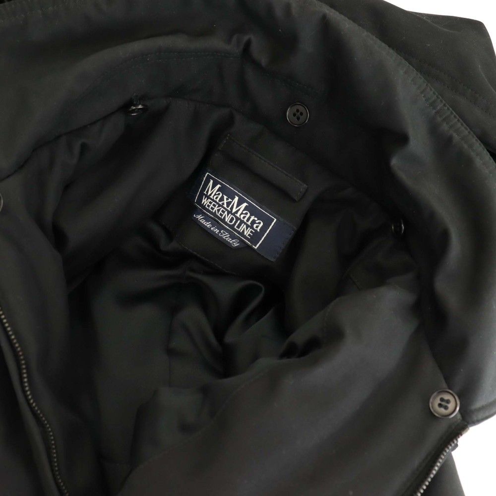 Max Mara Weekend Line Insulation Coat Outer Hood 42 Black CX — view 7