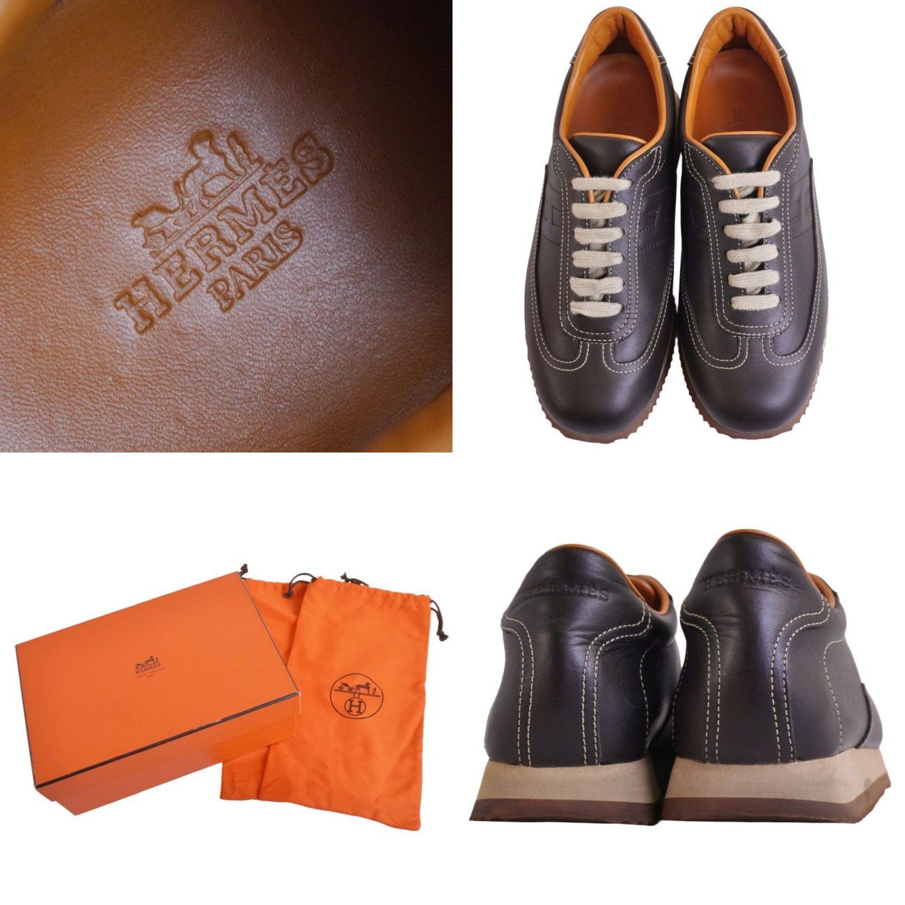 Hermes Sneakers Low Cut Logo Quick Leather — view 9