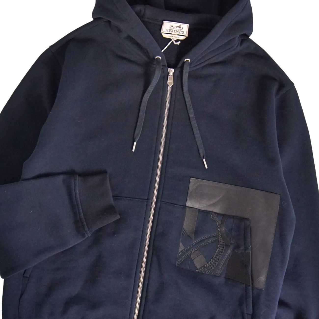 Hermes Sweatshirt Hoodie Navy — view 2