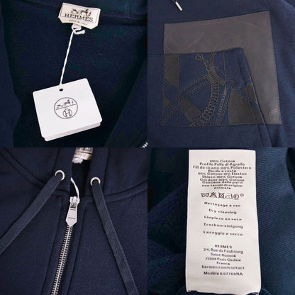 Hermes Sweatshirt Hoodie Navy — view 5