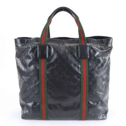 Gucci GG Crystal Sherry Line Leather Tote Shoulder Business Eie — view 3