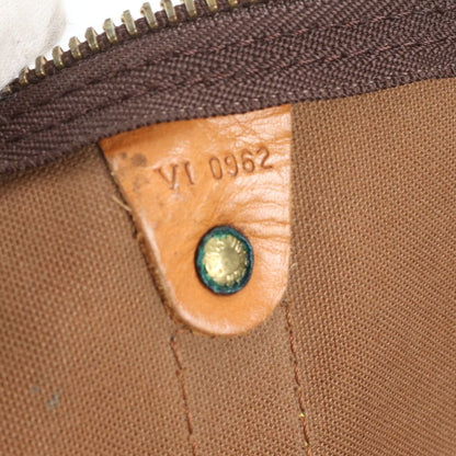 Louis Vuitton Monogram Keepall 55 Leather Boston Bag Business Trip Tote Travel — view 9