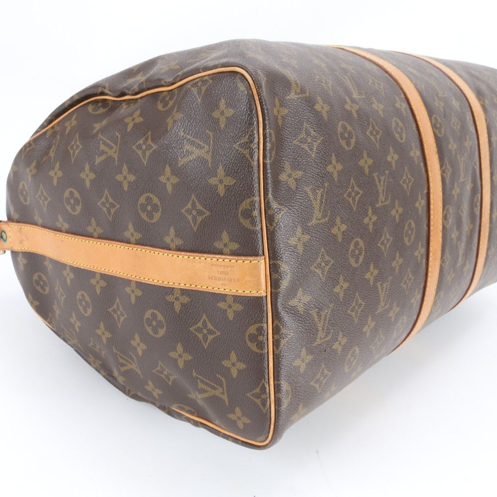 Louis Vuitton Monogram Keepall 55 Leather Boston Bag Business Trip Tote Travel — view 4