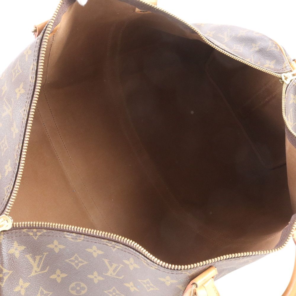 Louis Vuitton Monogram Keepall 55 Leather Boston Bag Business Trip Tote Travel — view 7