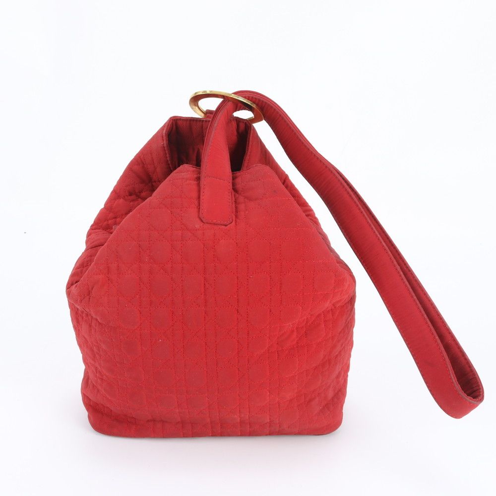 Dior Cannage Shoulder Bag Tote Hand Gold Pouch Ene — view 3