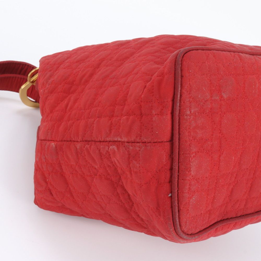 Dior Cannage Shoulder Bag Tote Hand Gold Pouch Ene — view 6