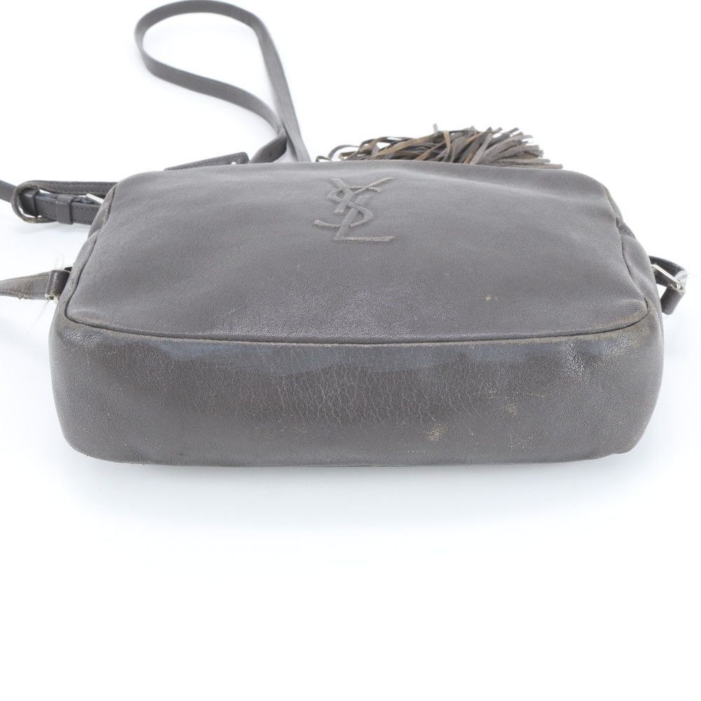 Saint Laurent YSL Yves Lou Leather Shoulder Bag Crossbody Tassel Hand Tote Eie — view 6