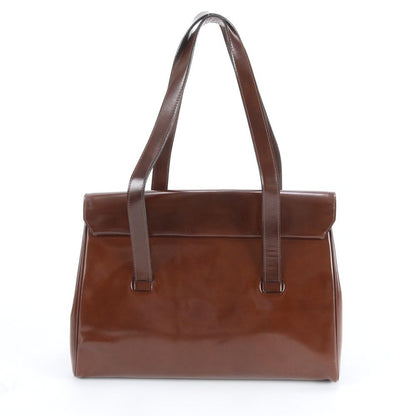 Versace Gianni Leather Tote Shoulder Hand Brown Silver Ewe — view 3