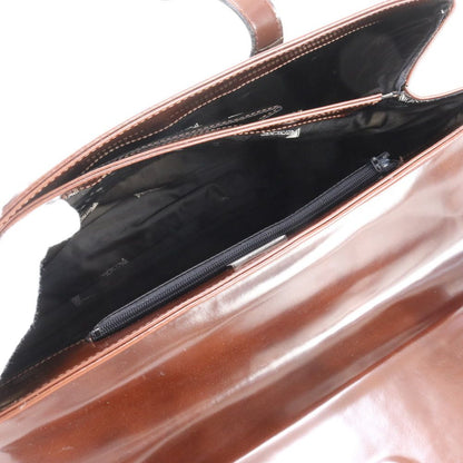 Versace Gianni Leather Tote Shoulder Hand Brown Silver Ewe — view 7