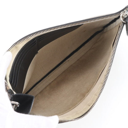 Gucci GG Supreme Tiger Leather Clutch Pouch Business Brown Eie — view 7