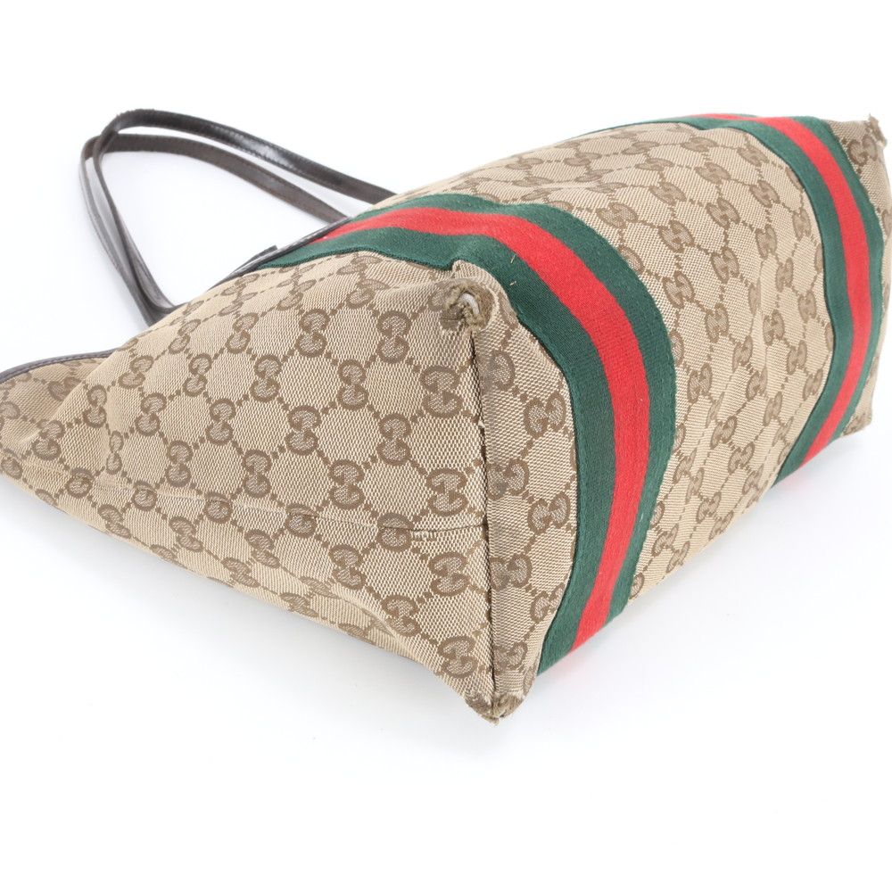Gucci GG Canvas Sherry Line Joli Leather Tote Shoulder Efe — view 8