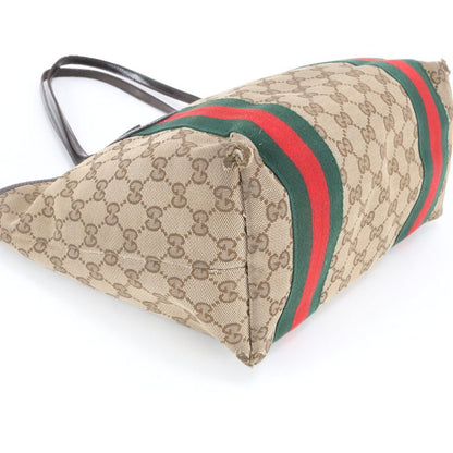 Gucci GG Canvas Sherry Line Joli Leather Tote Shoulder Efe — view 8
