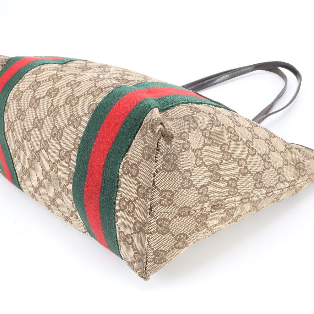Gucci GG Canvas Sherry Line Joli Leather Tote Shoulder Efe — view 7