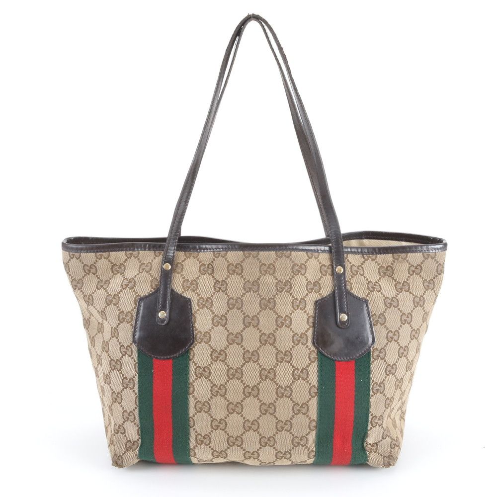 Gucci GG Canvas Sherry Line Joli Leather Tote Shoulder Efe — view 3