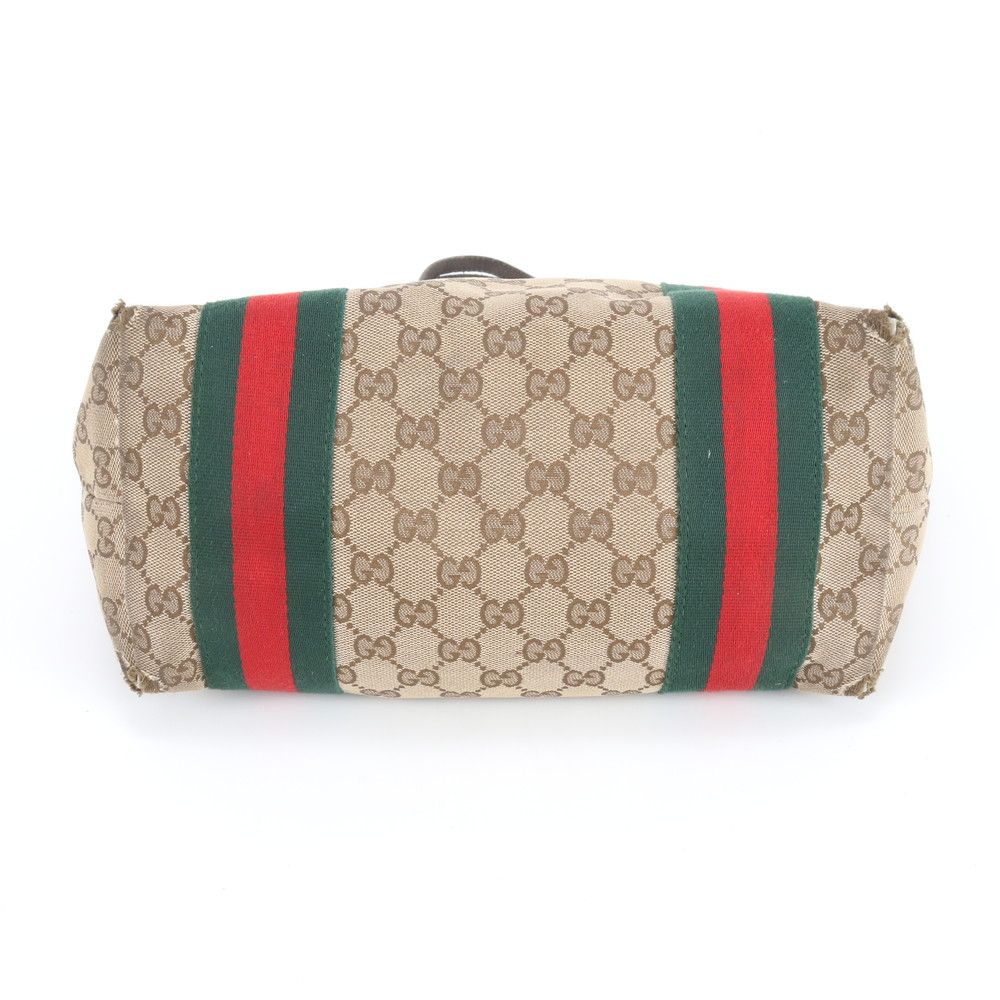 Gucci GG Canvas Sherry Line Joli Leather Tote Shoulder Efe — view 6