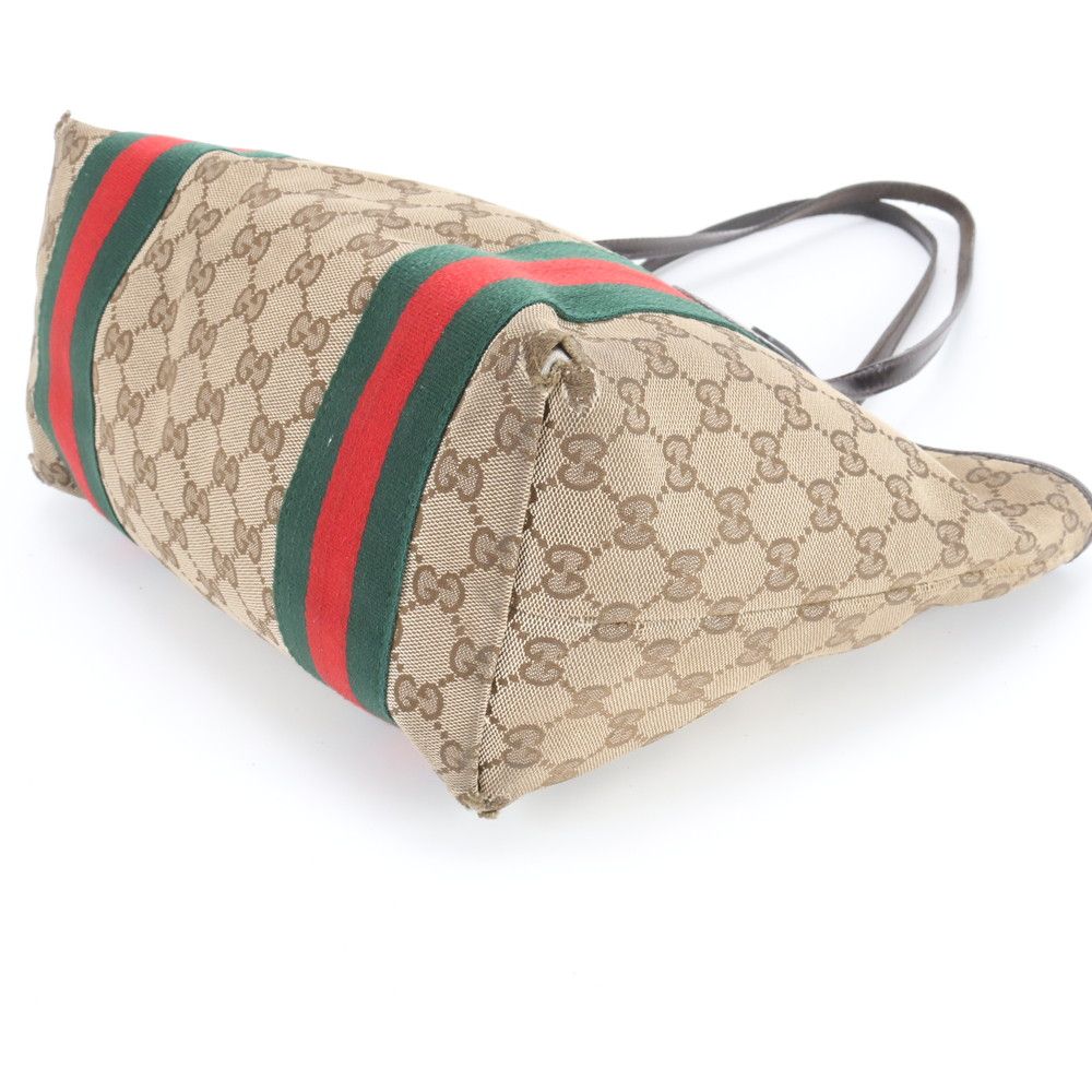 Gucci GG Canvas Sherry Line Joli Leather Tote Shoulder Efe — view 5