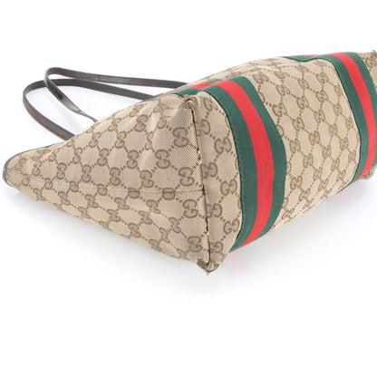 Gucci GG Canvas Sherry Line Joli Leather Tote Shoulder Efe — view 4