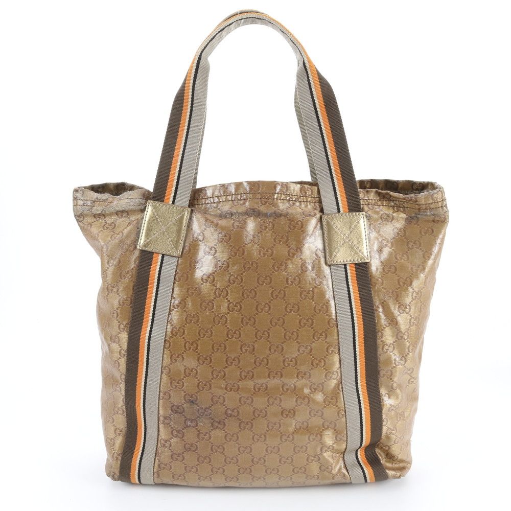 Gucci GG Supreme Leather Tote Shoulder Hand Brown Eie — view 3