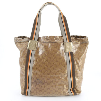 Gucci GG Supreme Leather Tote Shoulder Hand Brown Eie — view 3