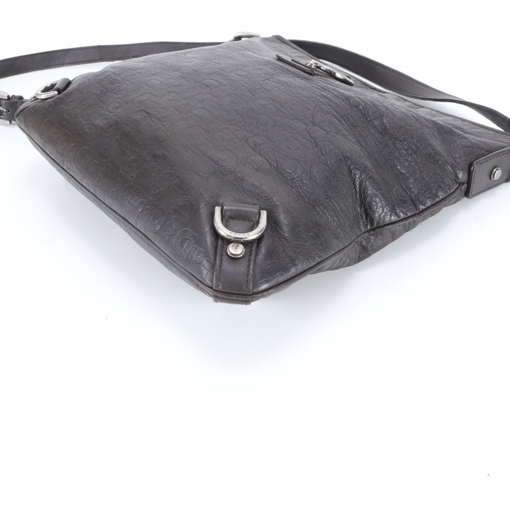 Gucci Horsebit Abbey Leather Shoulder Bag Crossbody Messenger Business Black — view 5