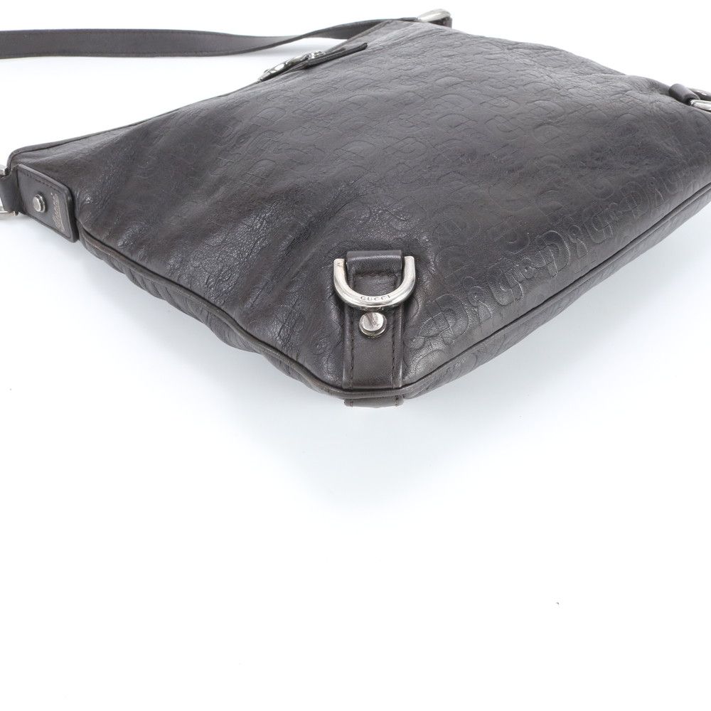 Gucci Horsebit Abbey Leather Shoulder Bag Crossbody Messenger Business Black — view 4