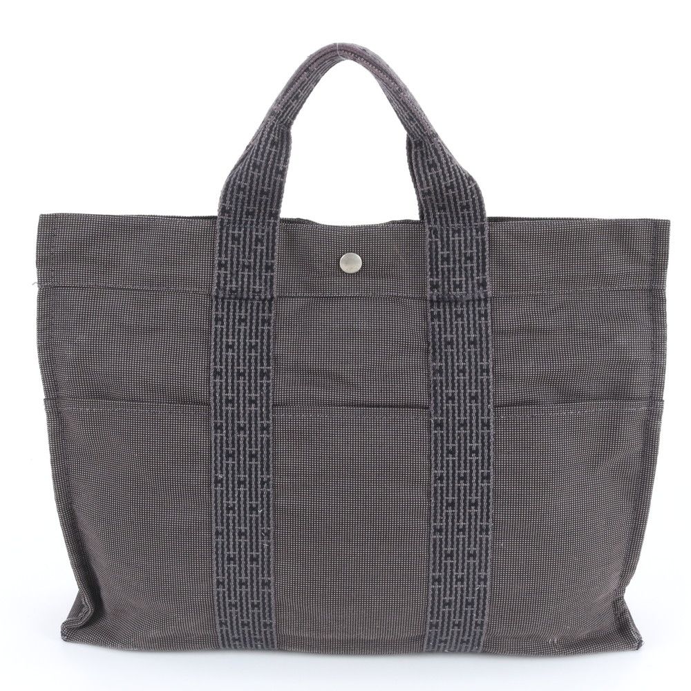 Hermes Her Line MM Tote Shoulder Business Document Gray Eie — view 3