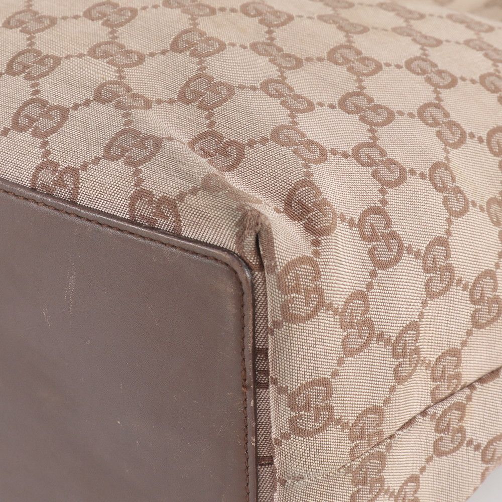 Gucci GG Canvas 002 Leather Tote Shoulder Hand Brown Eie — view 9