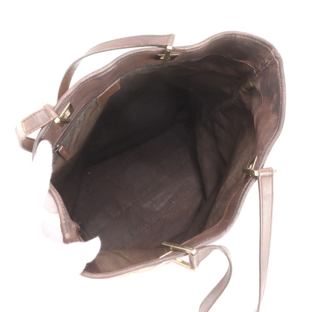 Gucci GG Canvas 002 Leather Tote Shoulder Hand Brown Eie — view 7