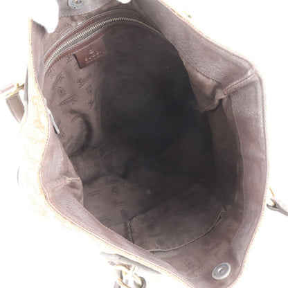 Gucci GG Canvas Leather Tote Shoulder Hand Brown — view 7