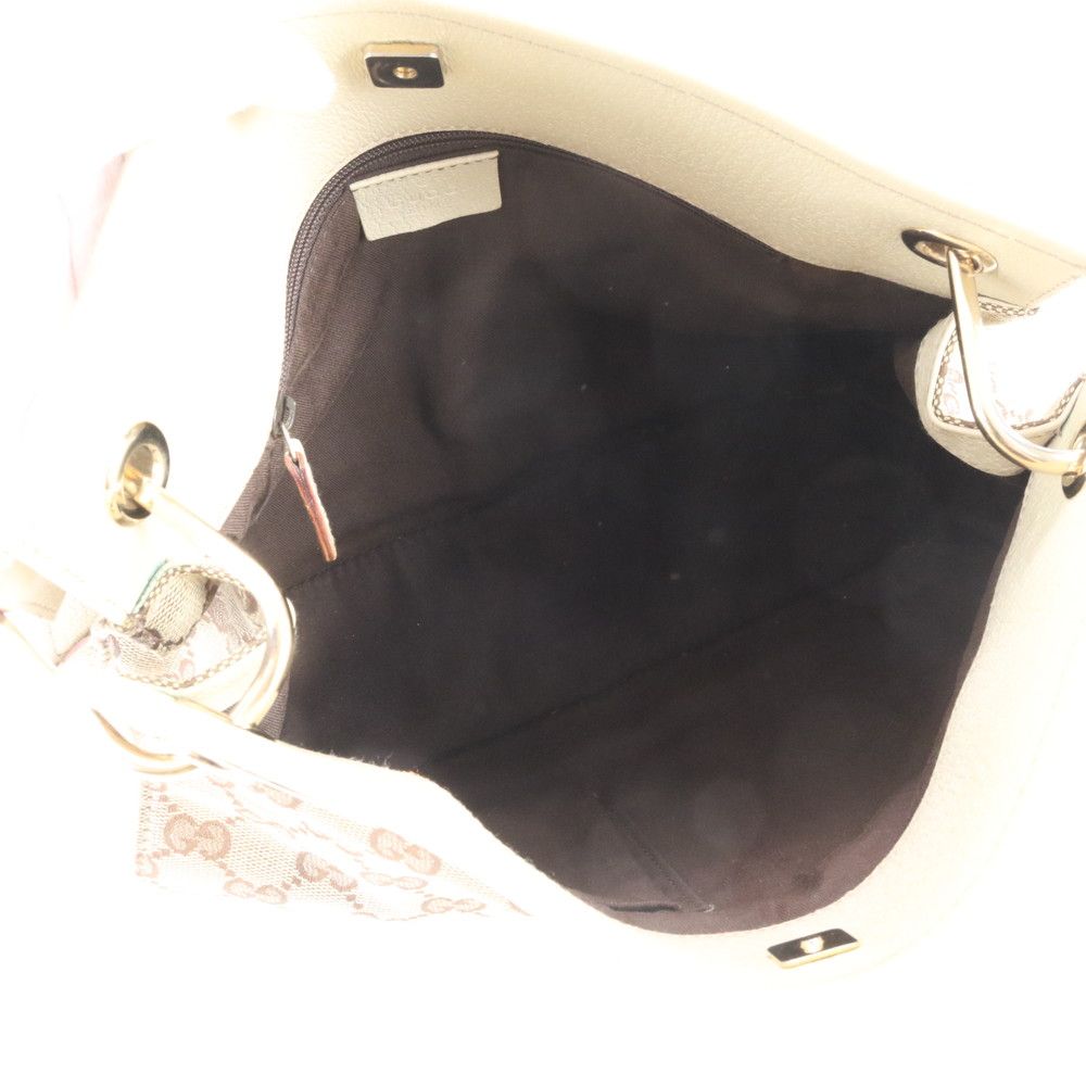 Gucci GG Canvas Leather Shoulder Bag Crossbody Eie — view 7