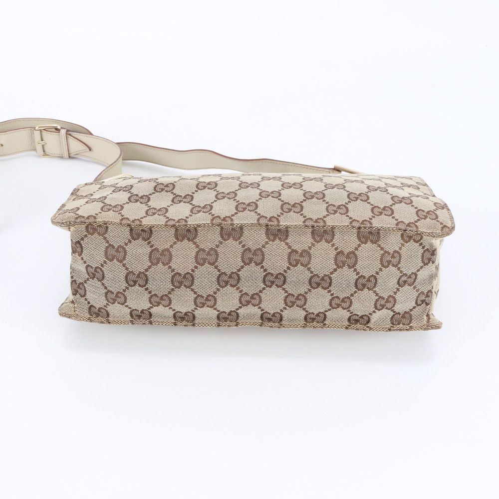 Gucci GG Canvas Leather Shoulder Bag Crossbody Eie — view 6