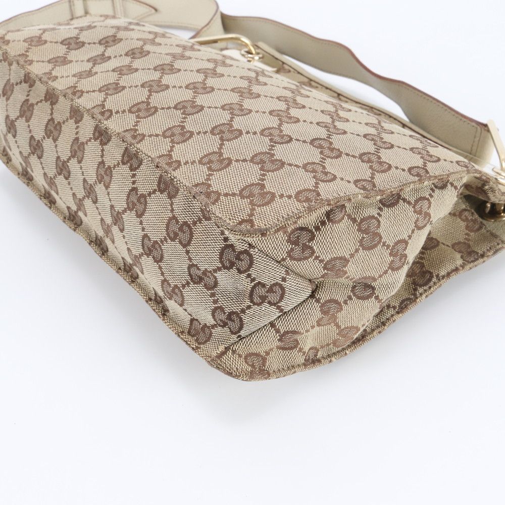 Gucci GG Canvas Leather Shoulder Bag Crossbody Eie — view 5