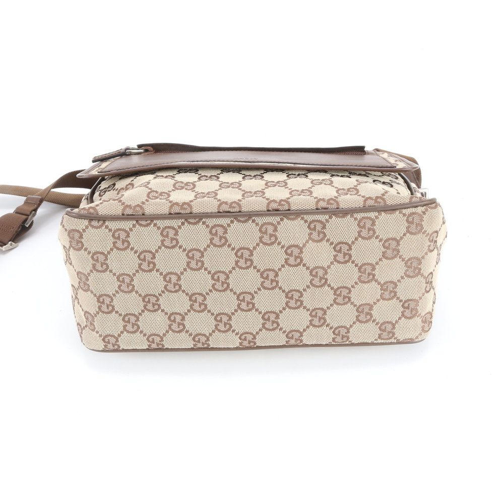 Gucci GG Canvas Leather Shoulder Bag Crossbody Messenger Business Tote Efe — view 6