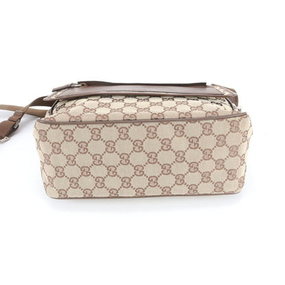 Gucci GG Canvas Leather Shoulder Bag Crossbody Messenger Business Tote Efe — view 6