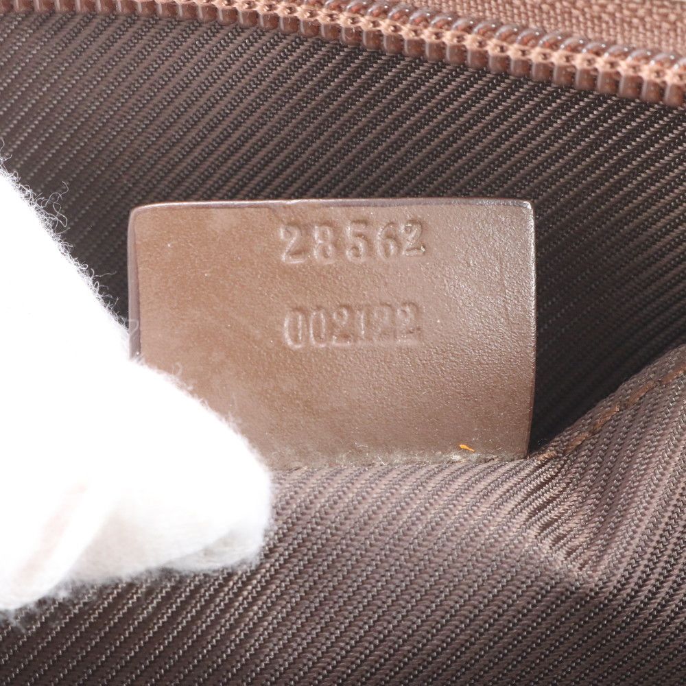 Gucci GG Canvas Leather Shoulder Bag Crossbody Messenger Business Tote Efe — view 9