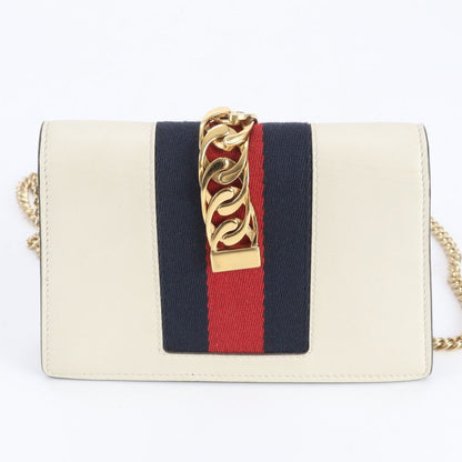 Gucci Sylvie Leather Chain Shoulder Bag Crossbody Hand — view 3