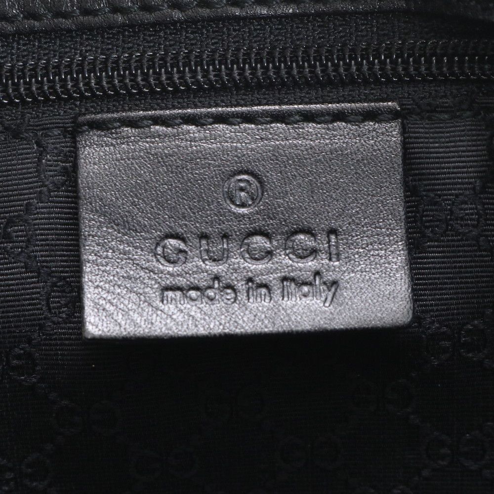 Gucci 002 Leather Tote Shoulder Hand Black Eie — view 8