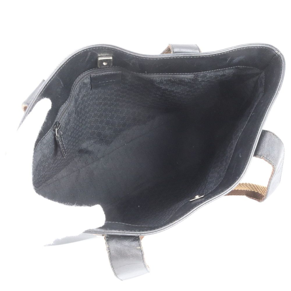 Gucci 002 Leather Tote Shoulder Hand Black Eie — view 7