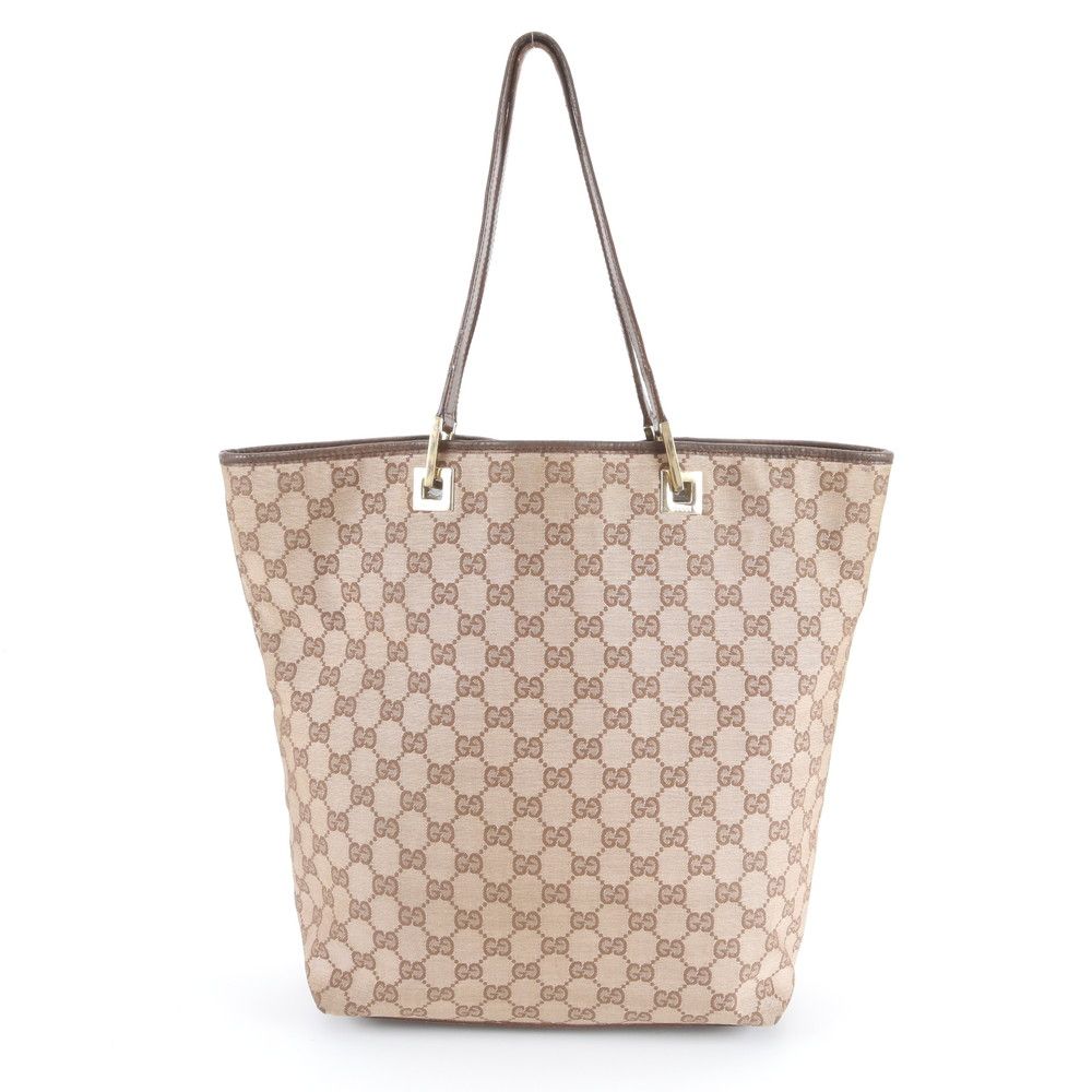 Gucci GG Canvas 002 Leather Tote Shoulder Hand Brown Ewe — view 3