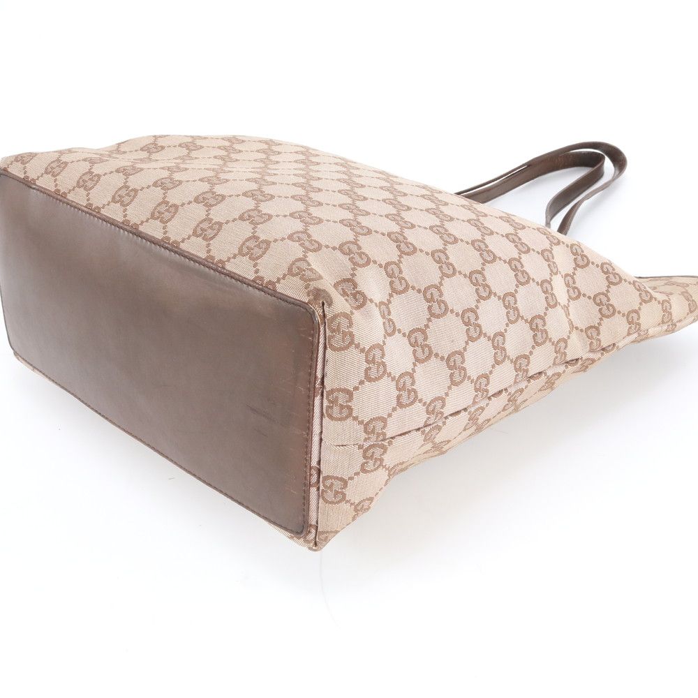 Gucci GG Canvas 002 Leather Tote Shoulder Hand Brown Ewe — view 5